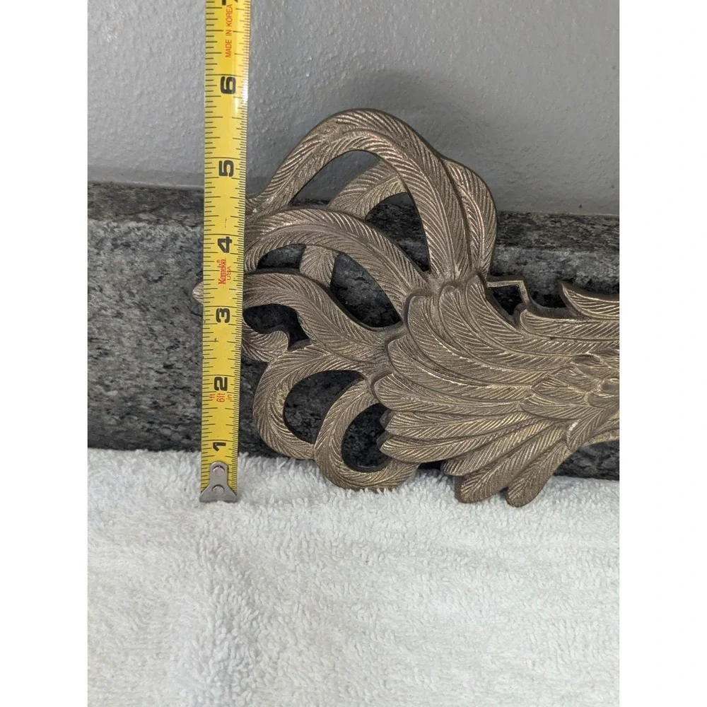 Vintage Cast Metal Wall Hanging Fighting  Running Rooster